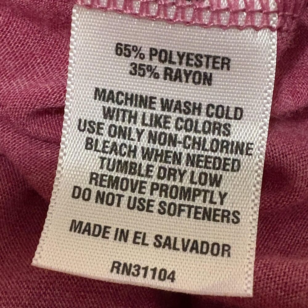 Zelos Plus Shirt Womens 2X Pink Crew Neck Long Sleeve Tunic Top Relaxed - Picture 5 of 5